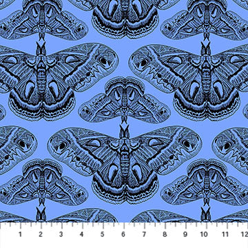 Tissu en coton cerulean Cecropia Indelible Ink - 44"/45" par yard