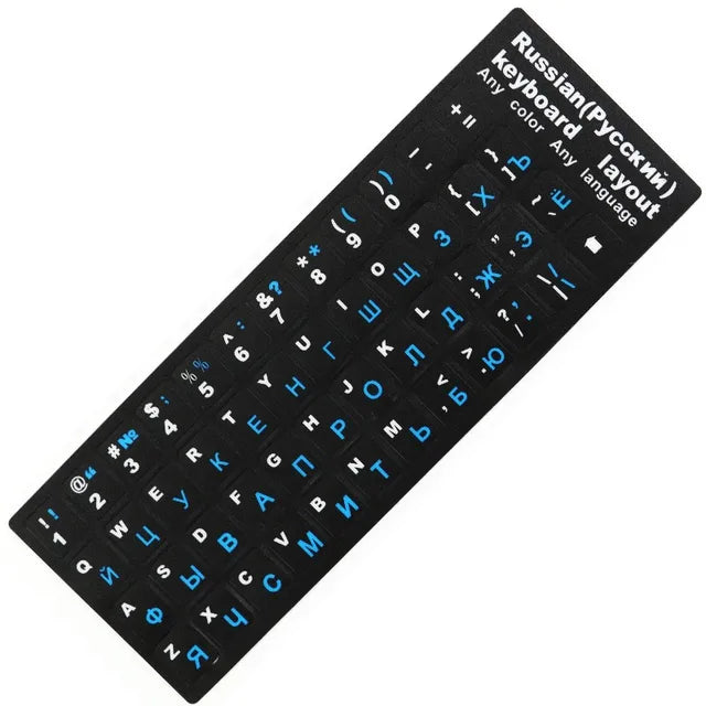Russian Keyboard Cover Stickers For Mac Book Laptop PC Keyboard Computer Standard Letter Layout Keyboard Covers - Korvel