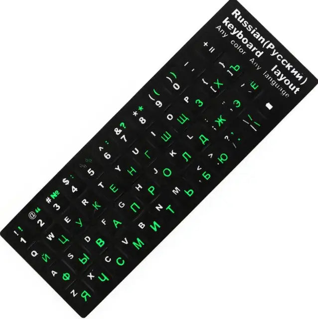 Russian Keyboard Cover Stickers For Mac Book Laptop PC Keyboard Computer Standard Letter Layout Keyboard Covers - Korvel