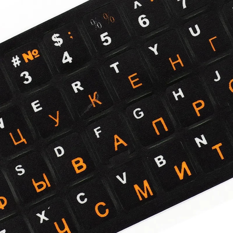 Russian Keyboard Cover Stickers For Mac Book Laptop PC Keyboard Computer Standard Letter Layout Keyboard Covers - Korvel