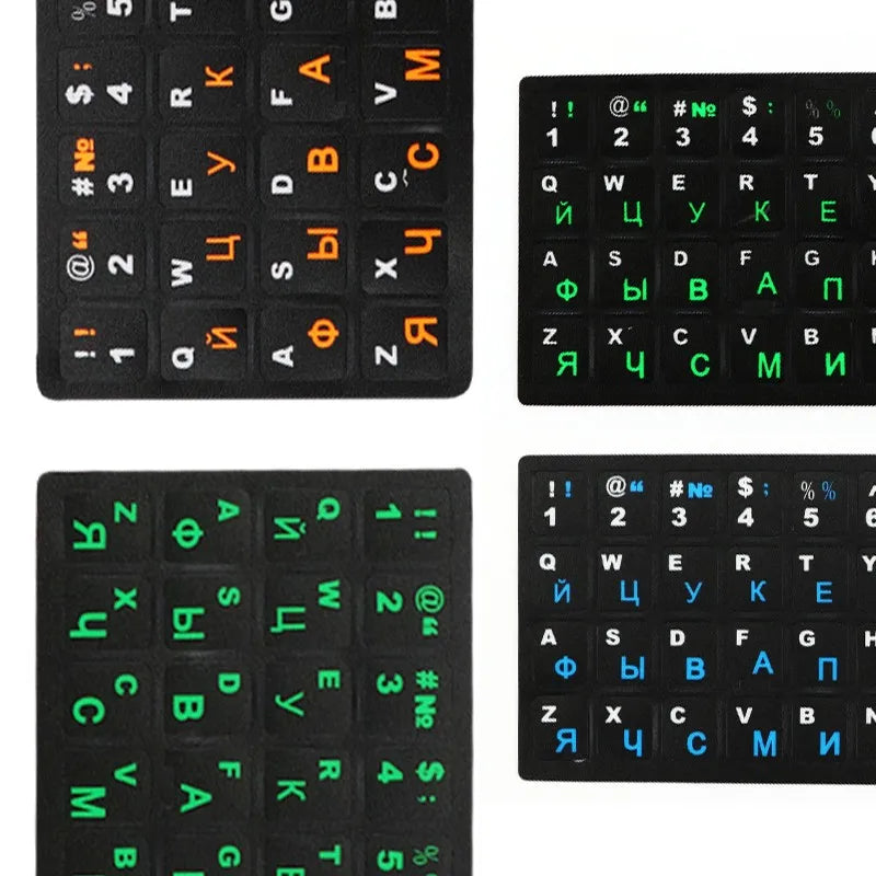 Russian Keyboard Cover Stickers For Mac Book Laptop PC Keyboard Computer Standard Letter Layout Keyboard Covers - Korvel