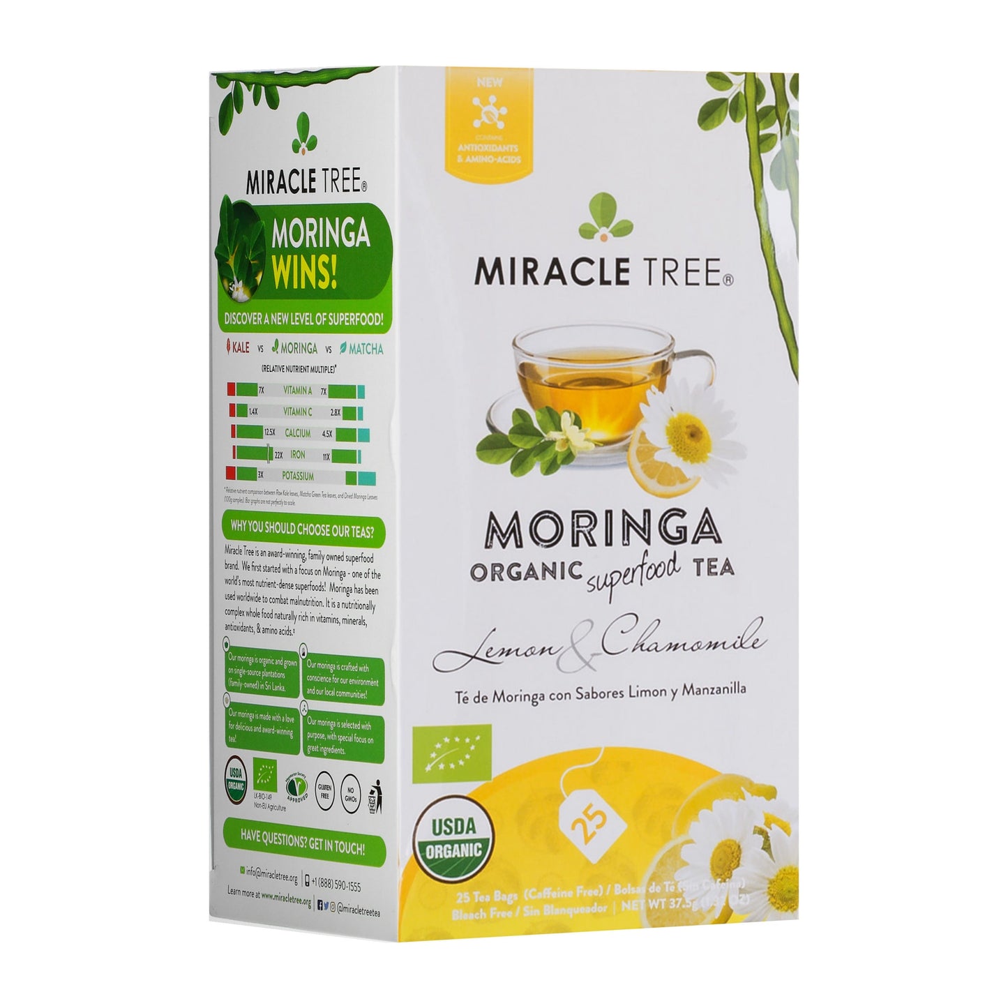 Organic Moringa Tea with Lemon & Chamomile