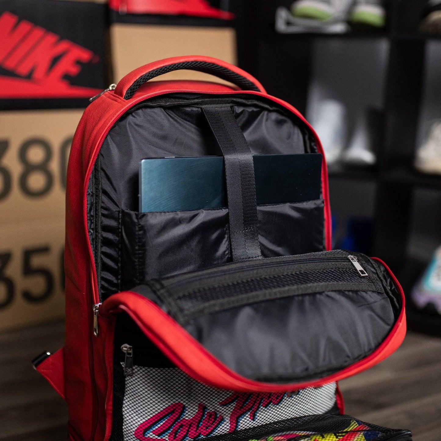 Red Leather Carry-On Roller Bag (Only 150 Made) - Korvel