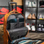Brown Leather Roller Carry-on Set