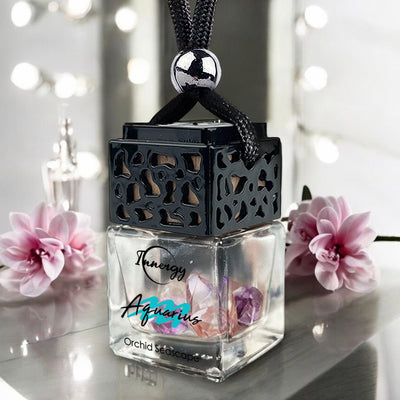 Aquarius Zodiac Crystal-Infused Car Diffuser - 8ml Air Freshener - Korvel