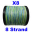 Reaction Tackle Aqua Camo X8 Braided Fishing Line - 8 Strands