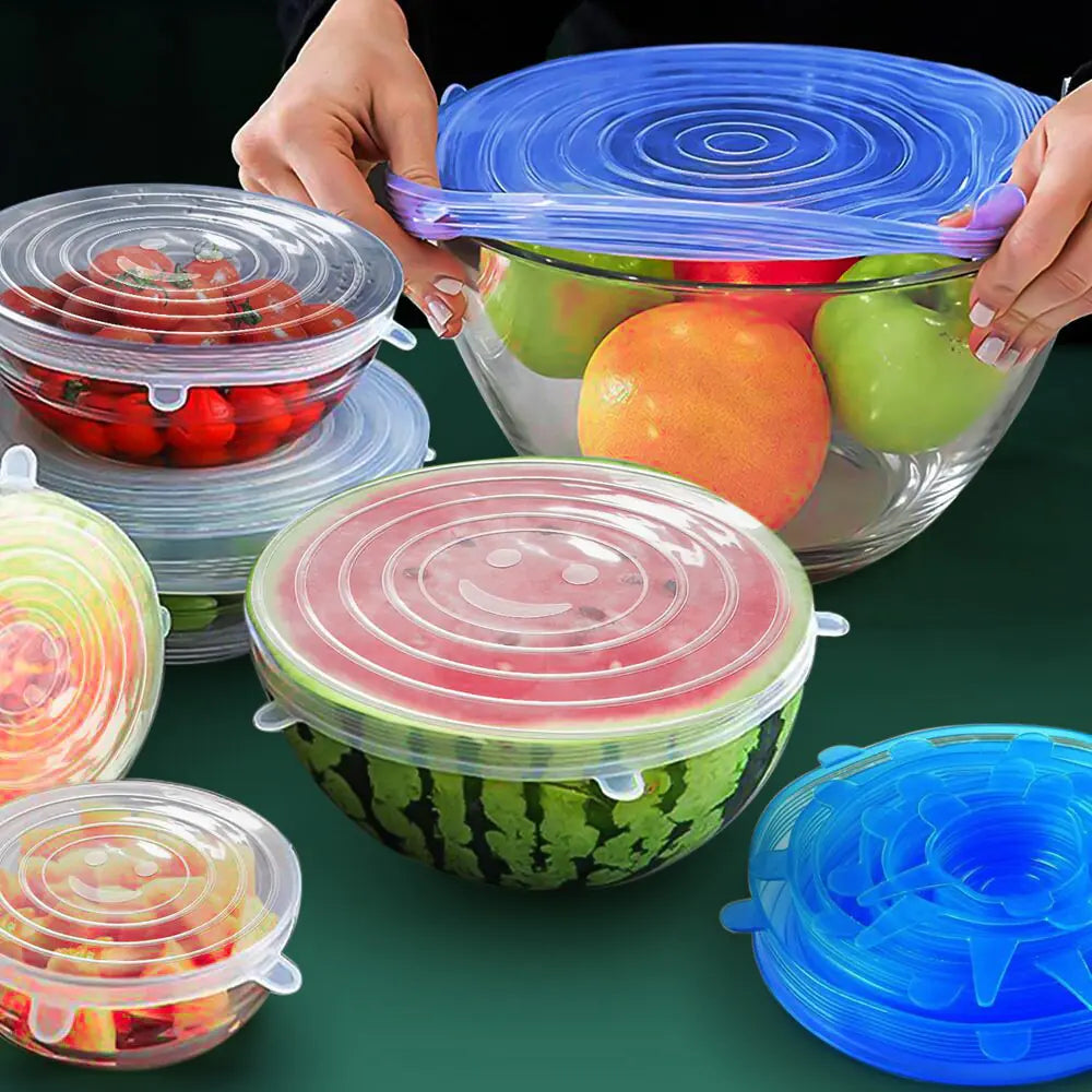 Tapas de Silicona para Bowls de Microondas - Set de 6