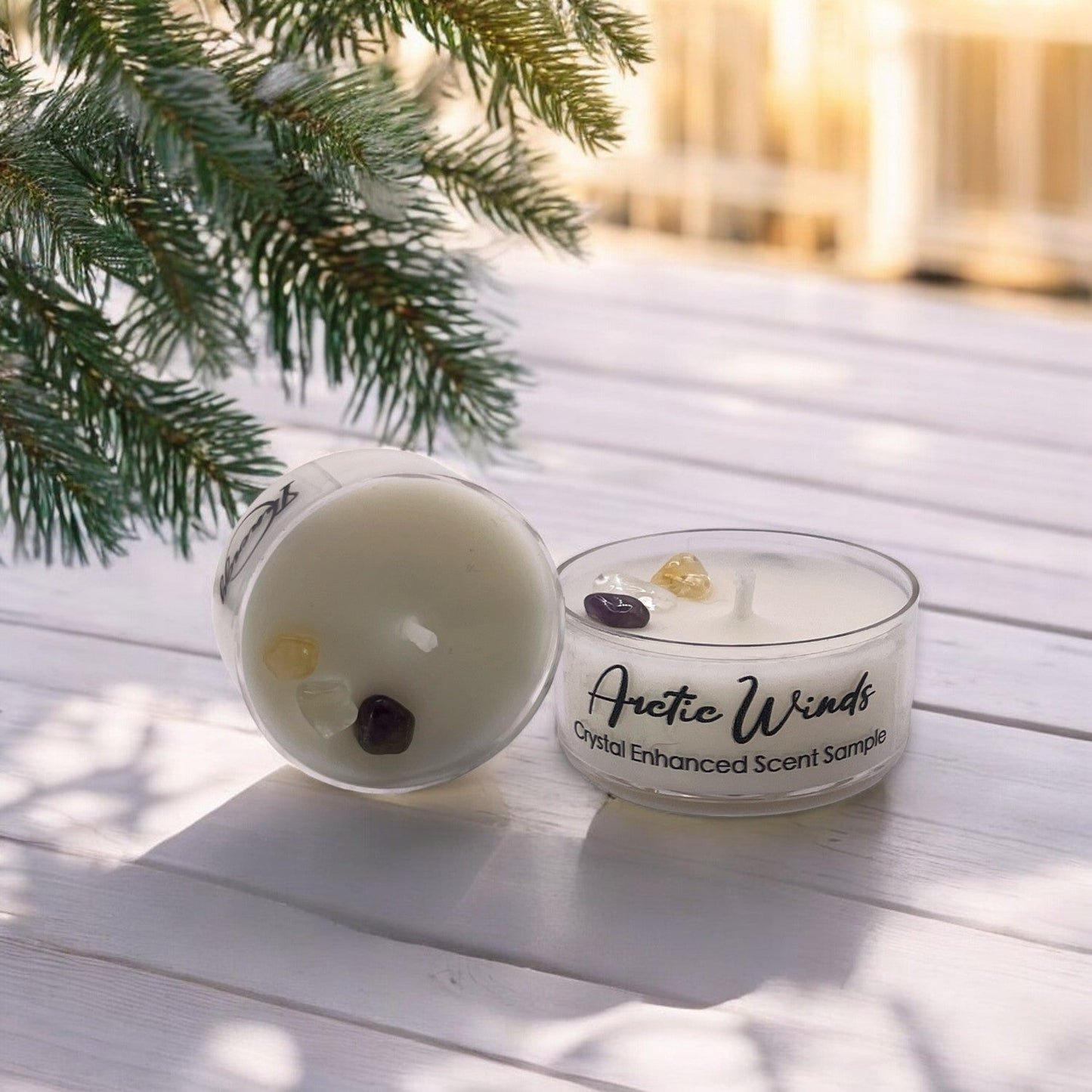 Arctic Breeze, Luxurious Coconut-Soy Wax Tea Light Candle, 1oz - Korvel