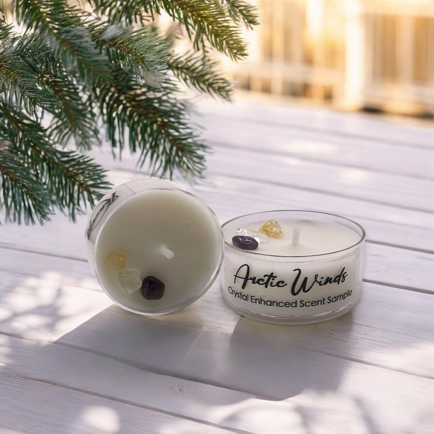 Arctic Breeze, Luxurious Coconut-Soy Wax Tea Light Candle, 1oz - Korvel