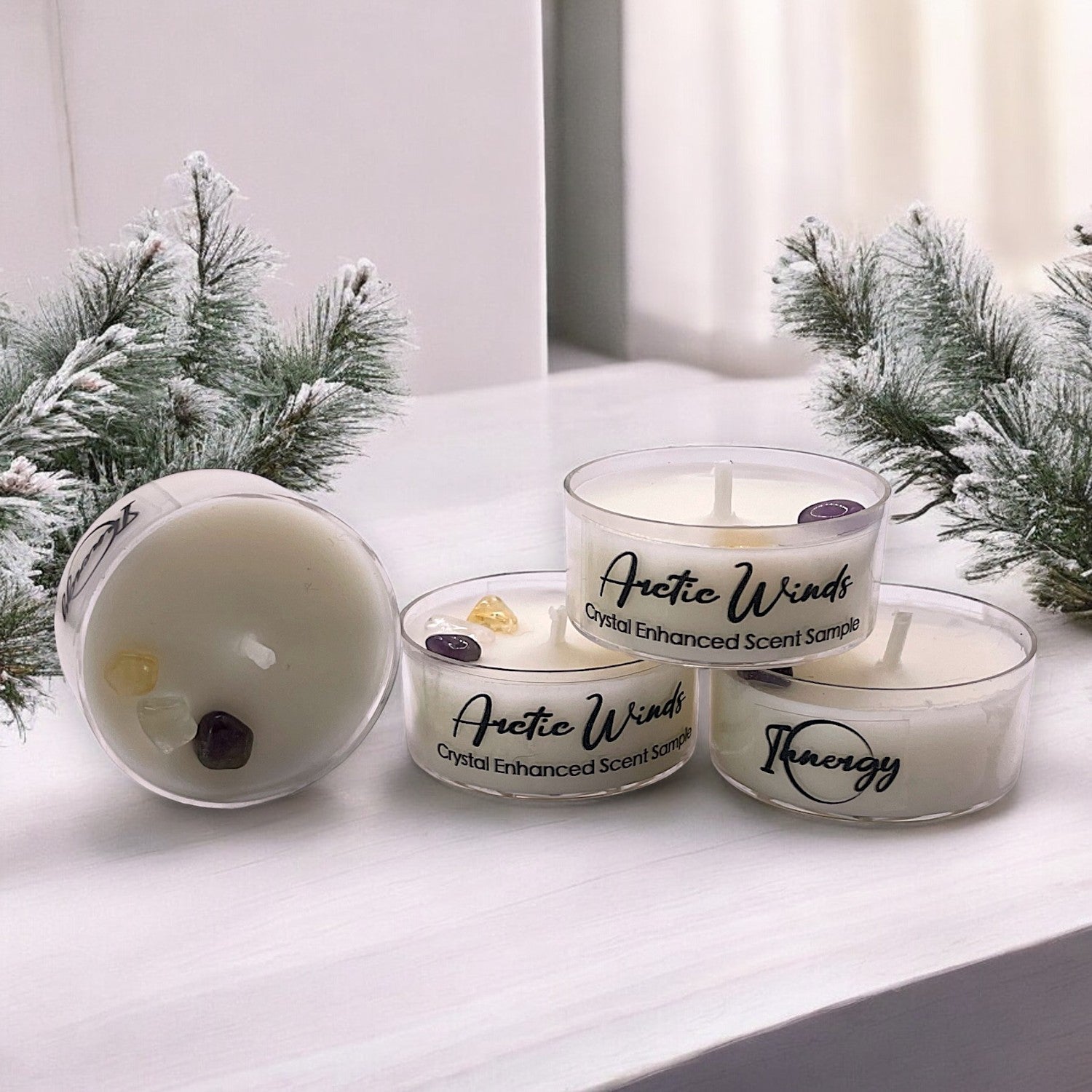 Arctic Breeze, Luxurious Coconut-Soy Wax Tea Light Candle, 1oz - Korvel