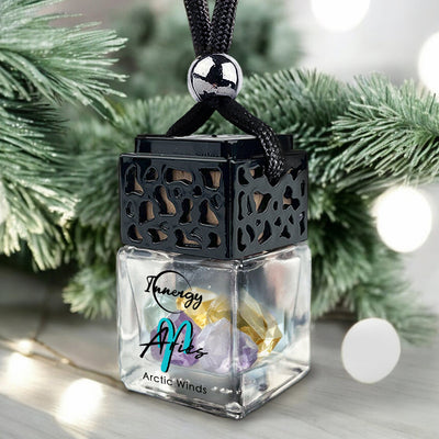 Aries Zodiac Crystal-Infused Car Diffuser - 8ml Air Freshener - Korvel