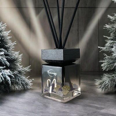 Aries Zodiac Crystal-Infused Reed Diffuser - Arctic Winds Aroma, 100ml