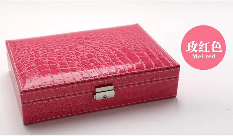 Elegant Cosmetic Leather Jewelry Box