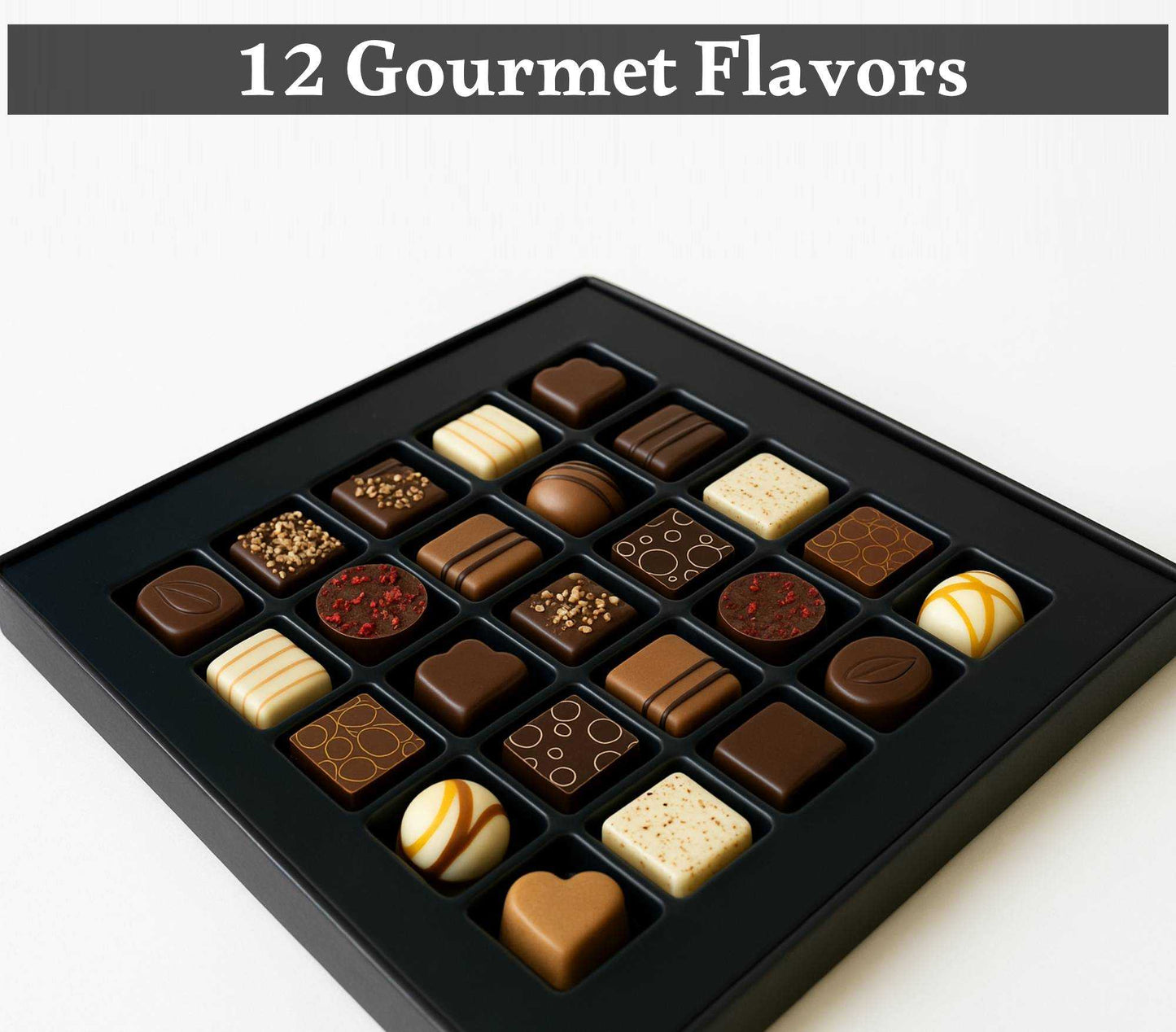 Caja de Regalo de Trufas de Chocolate Belga Andy Anand – Selección Gourmet (25 Pcs)