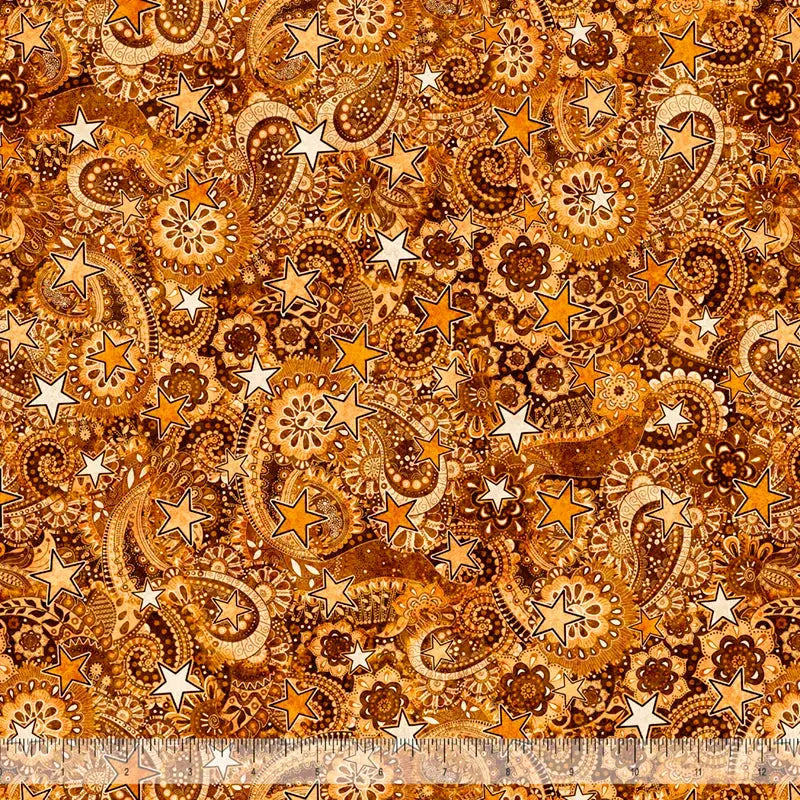 ATXSH Paisley Rust Cotton Fabric - 44"/45" Por Yarda