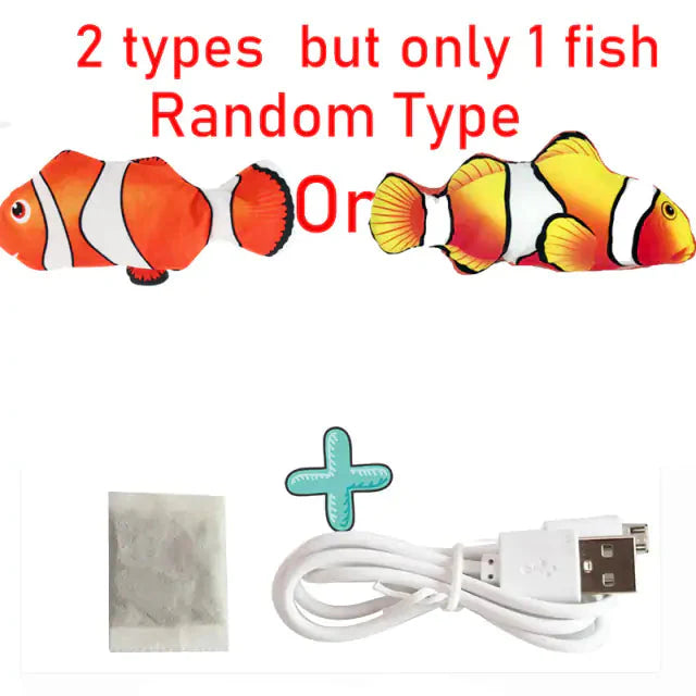 Jouet interactif pour chats avec chargeur USB - Poisson