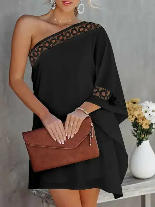 Vestido Elegante de Un Hombro para Ocasiones Especiales