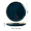 Elegant Blue Porcelain Dinner Plates