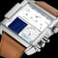 Montre de luxe sportive carrée en cuir