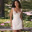 Vestido Mini A-line Sin Mangas Rojo Elegante para Mujeres