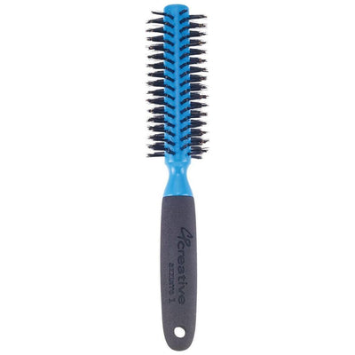 Azzurro Wood Barrel Round Boar Bristle Hair Brush