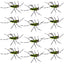 Premium Barbless Pat's Barred Rubber Legs Tungsten Bead Jigged Black/Chartreuse Euro Nymph - 12 Pack Size 6 - Korvel