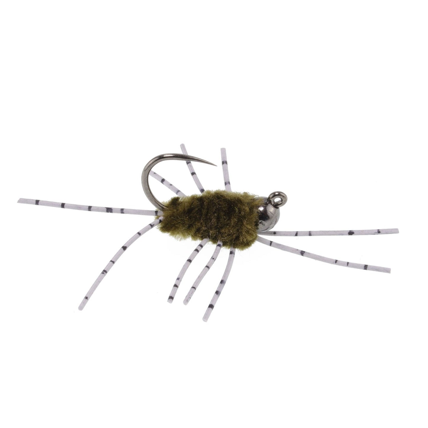Premium Tungsten Bead Barbless Pat's Barred Rubber Legs Euro Nymphs - 12 Pack Size 6 - Korvel