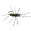 Premium Barbless Pat's Barred Rubber Legs Tungsten Bead Jigged Nymphs - Black/Olive - Set of 6 Size 6 Flies - Korvel