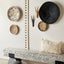 Hand-Painted Black Binga Flat Basket Set