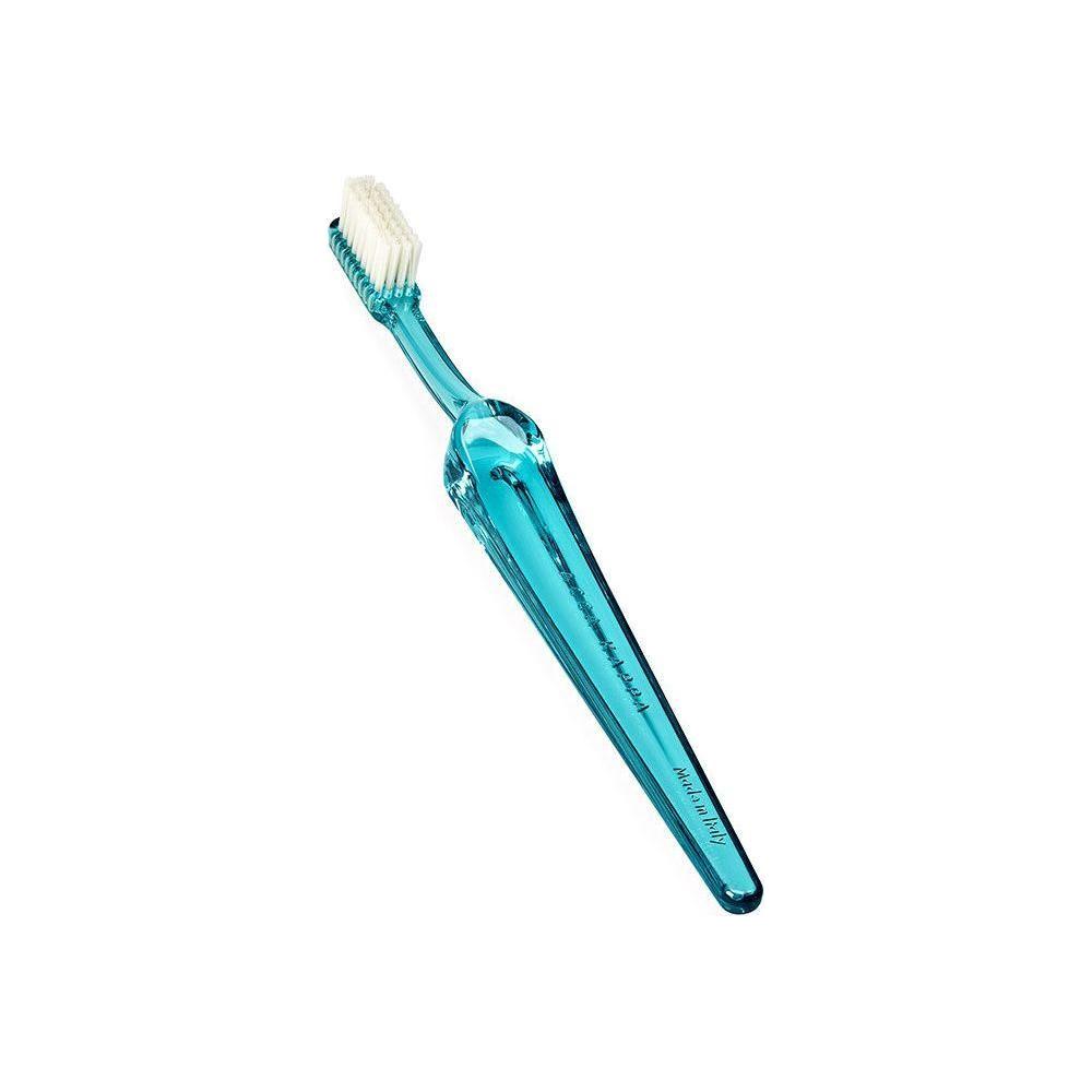 Brosse à dents en nylon turquoise moyen de la collection Lympio d'Acca Kappa