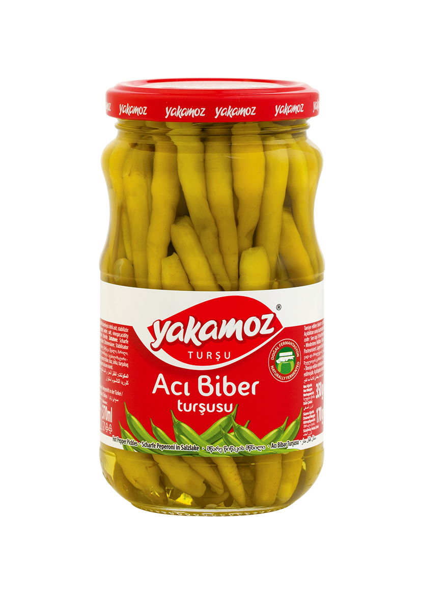 Yakamoz Hot Pepper Pickle 350 g (12.3 oz) – Spicy Pickled Peppers - Korvel