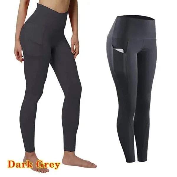 High Waist Elastic Workout Leggings with Tummy Control