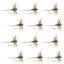 Adams Female Classic Dry Fly - 12 Premium Trout Flies, Size 14 - Korvel