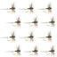 Adams Classic Female Dry Fly - 12 Premium Size 16 Flies - Korvel