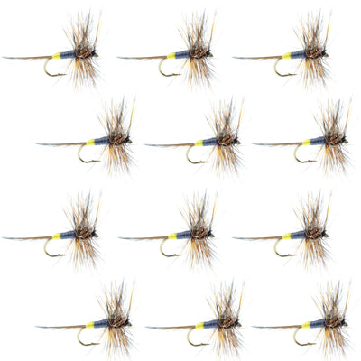 Adams Classic Female Dry Fly - 12 Premium Size 16 Flies - Korvel
