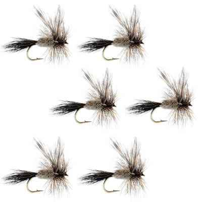 Adams Classic Dry Fly Set - 6 Premium Size 14 Flies - Korvel