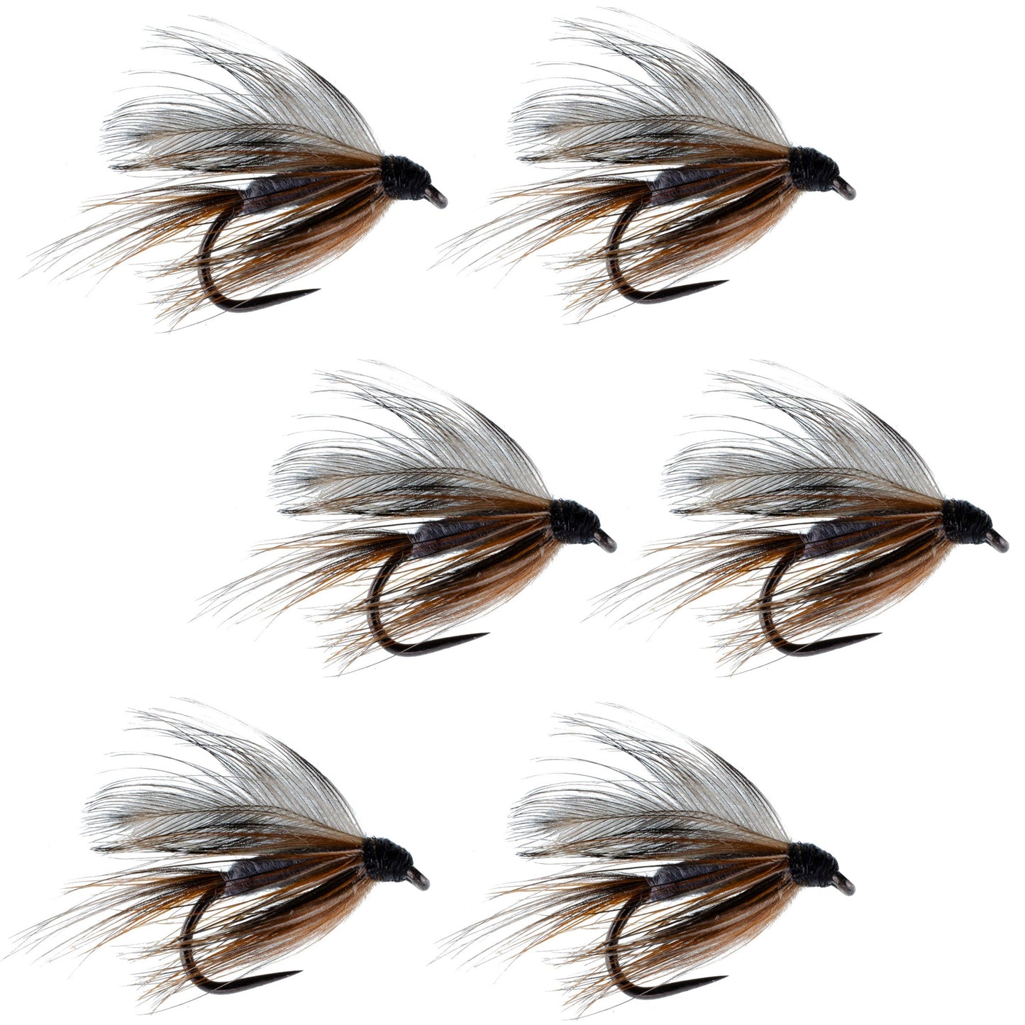 Barbless Adams Classic Wet Fly Set - 6 Size 14 Hooks for Ultimate Fishing Success - Korvel
