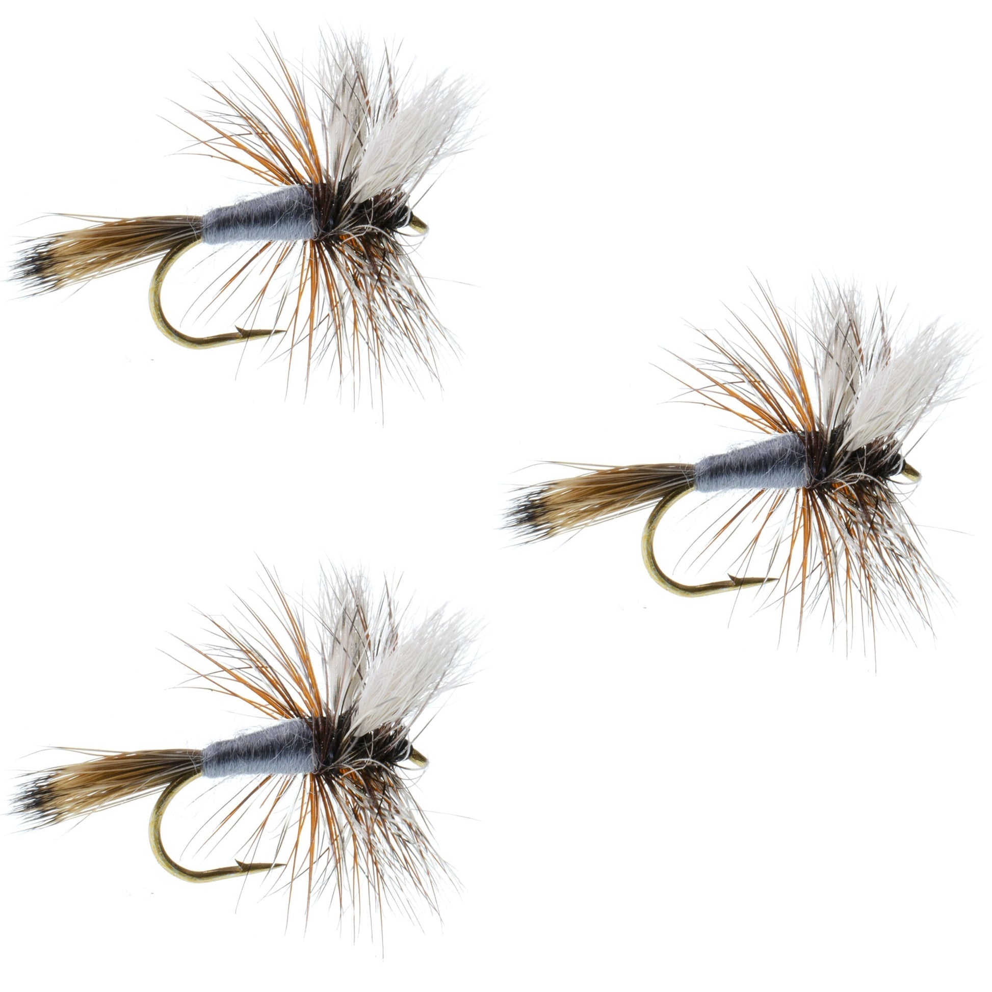 Adams Wulff Classic Dry Fly - 3 Pack, Size 14 for Trout & Bass - Korvel