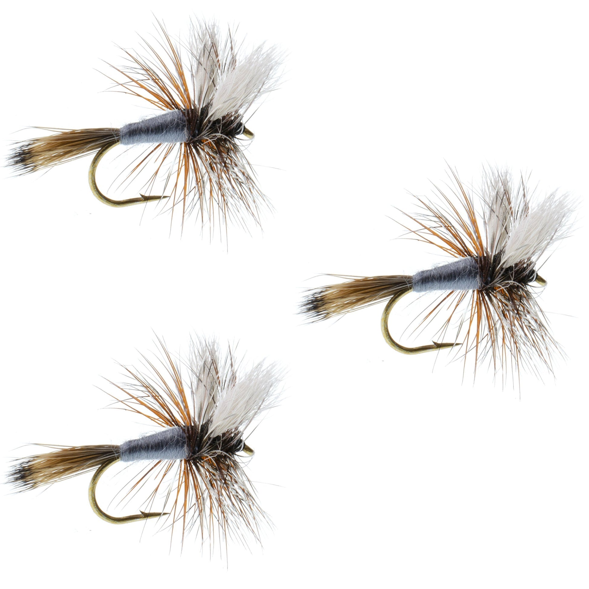 Adams Wulff Classic Dry Fly - Size 12 (3 Pack) for Trout & Bass - Korvel