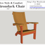 Plans 3-D de chaise Adirondack - Nouveau design de confort