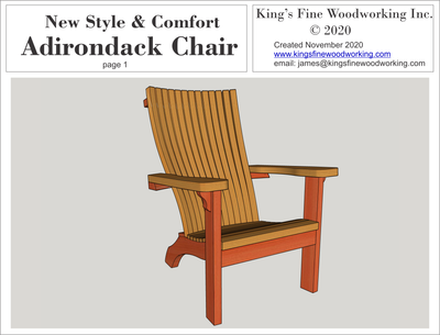 Adirondack Chair 3-D Plans - New Comfort Design