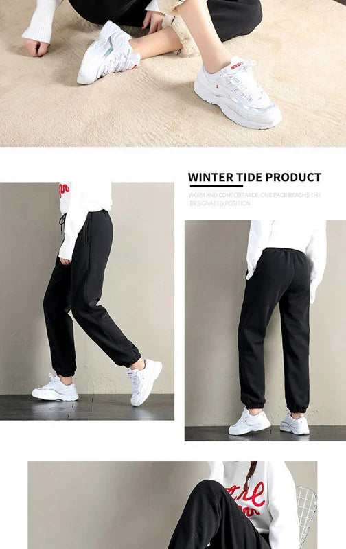 Pantalones de chándal harem lujosos y cómodos con cordón