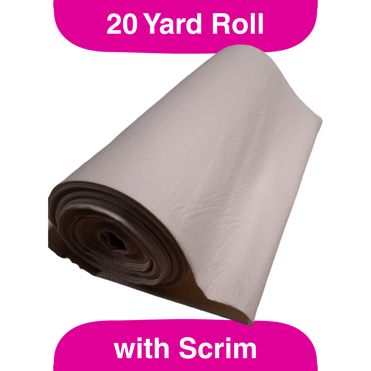 122" Wide 100% Cotton Batting with Scrim Liner - 20 Yards