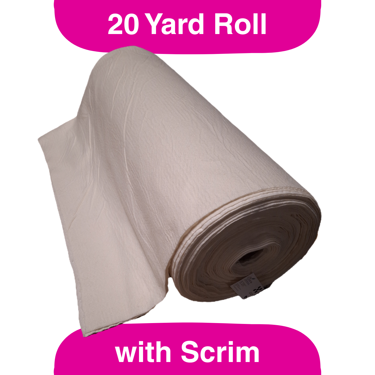 Batting en mélange de poly/coton de 122" de large avec doublure en scrim - 20 yards