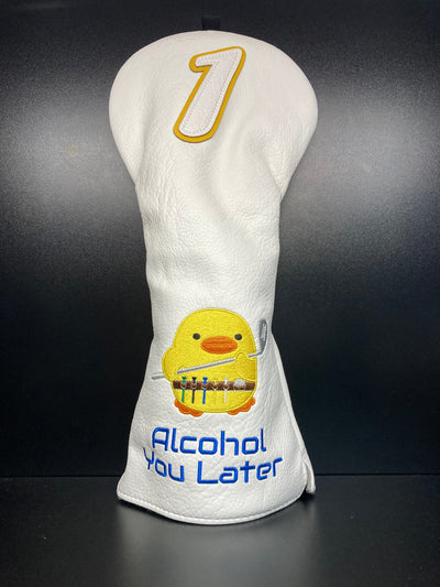 À la santé du golf : couvre-club « Alcohol You Later »
