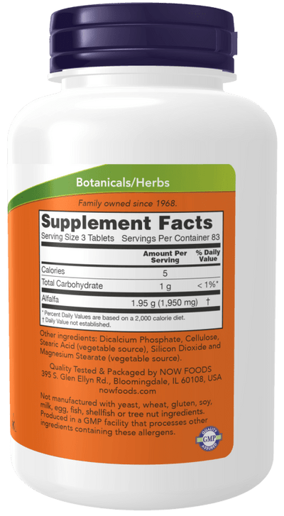 Premium Alfalfa 650mg - 250 Tablets for Optimal Health - Korvel