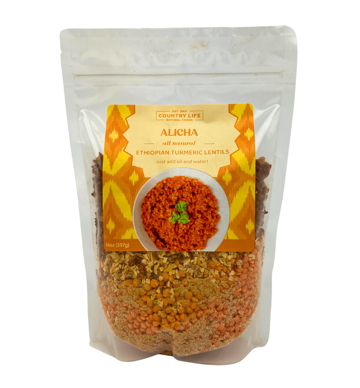 Alicha - Authentic Ethiopian Mild Lentil Stew - Korvel