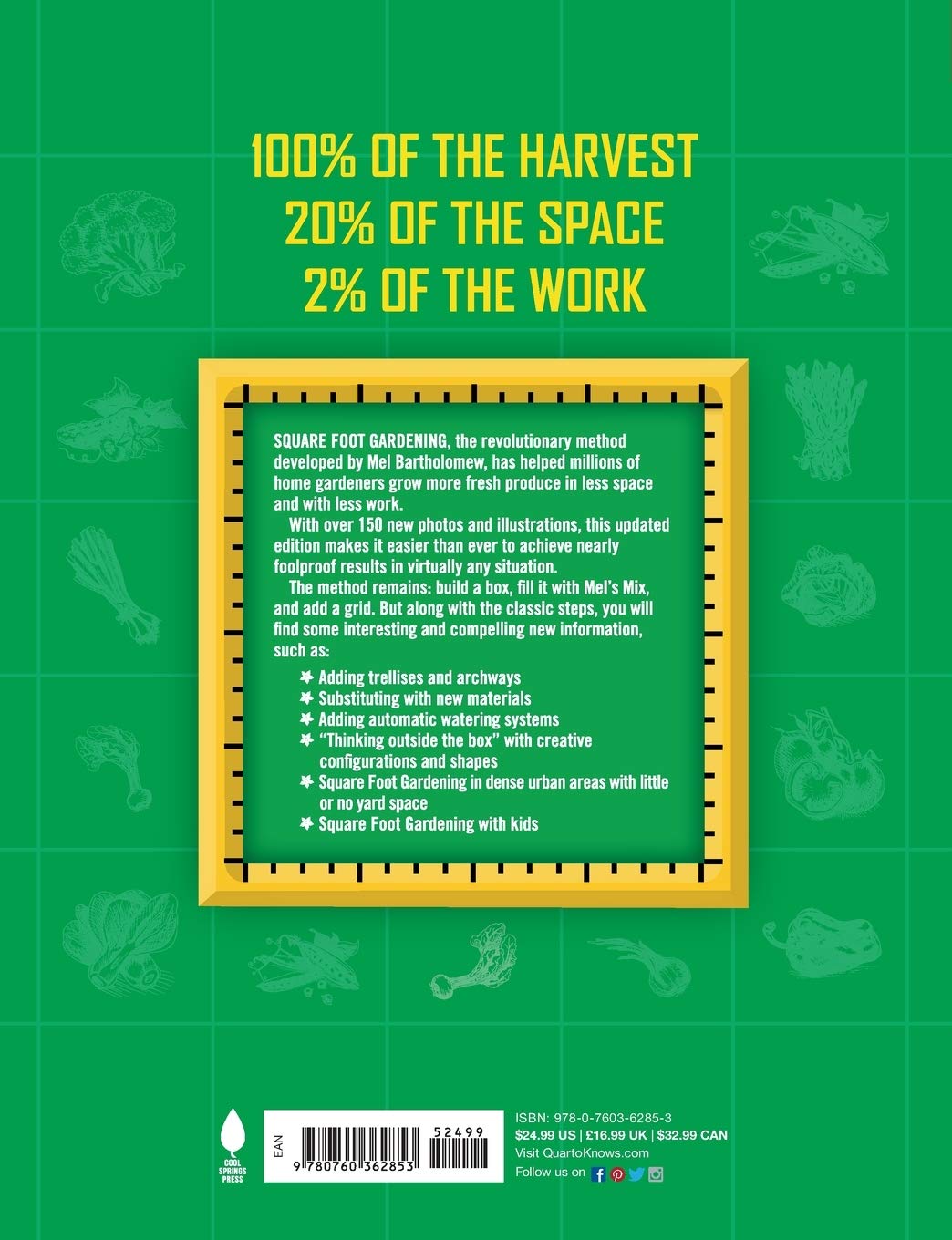 Ultimate Guide to Square Foot Gardening, 3rd Edition: Innovative Projects & Solutions for Growing Vegetables Anywhere (Spiral Bound) - Korvel
