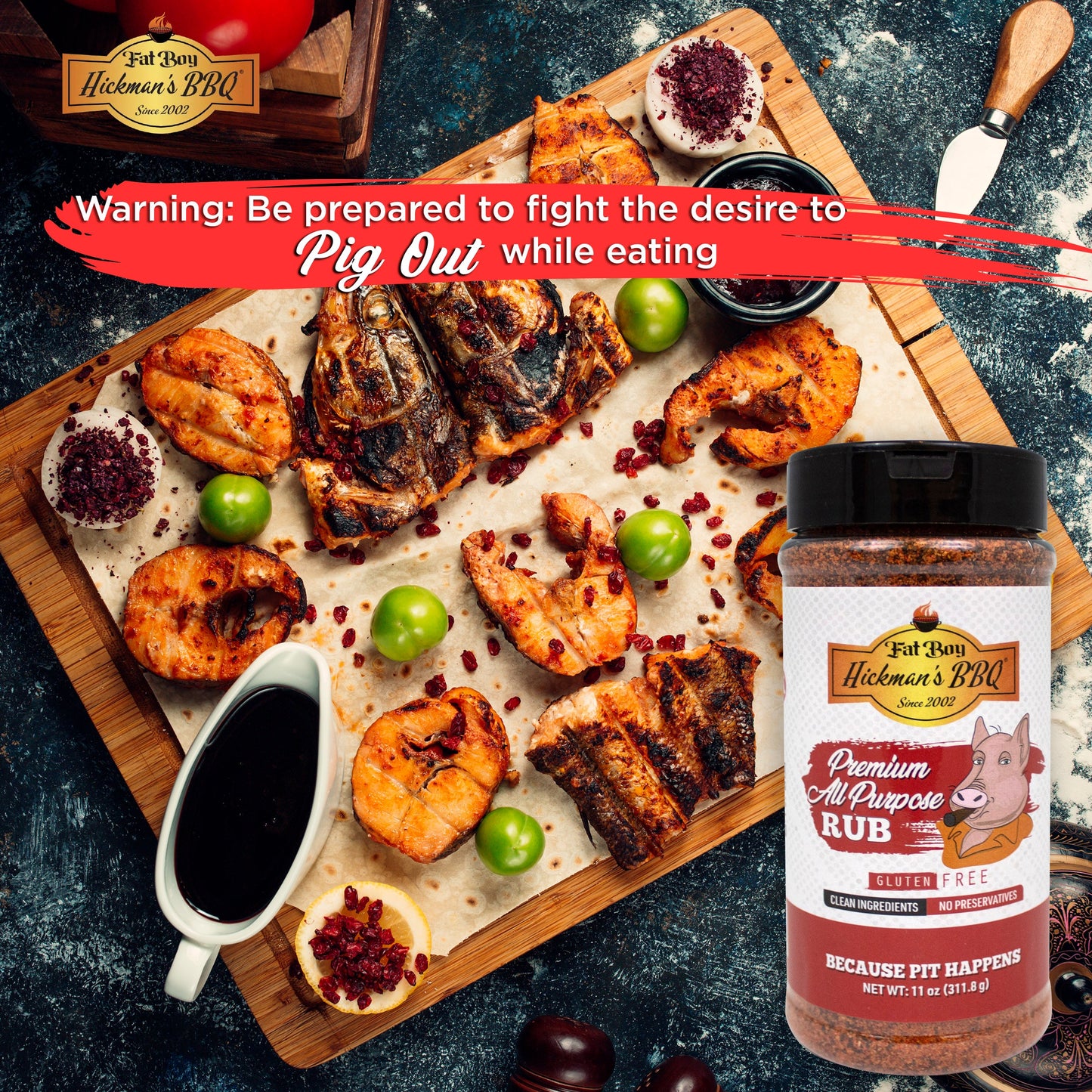 Premium All Purpose Gluten Free BBQ Rub - 11 oz