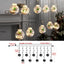 Santa Claus Curtain String Lights